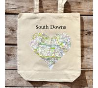 OS Map Premium Canvas Tote Bag - South Downs National Park
