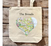 OS Map Premium Canvas Tote Bag - The Broads