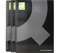 OS Smart Choice Hardback Wirebound Book A4 Black (Pack of 3) + FREE Highlighter (random colour)