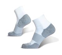 OS1st AC4 Blister Protection Double-tab Active Comfort Socks, White Qtr Crew, Large