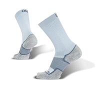 OS1st WP4 Wellness Performance Socks Ideal for Diabetics, Sensitive feet and Circulation Support (Large, Crew, Grey)