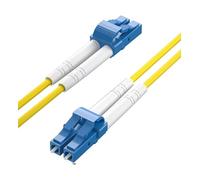 OS2 LC to LC duplex fiber optic patch cable, singlemode jumper, 1-meter(3.3ft), 10 pack