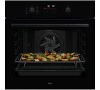 AEG 6000 SenseCook® OS6PB50AK Built In Electric Single Oven with Pyrolytic Cleaning - Black - A+ Rated, Black