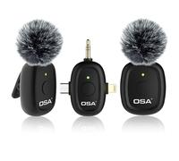 OSA 3 in 1 Wireless Microphone for iPhone,Camera,Android,and Laptop, 8H Long Working Time Lapel Mic with Noise Reduction for Video Recording,Vlog,YouTube,TikTok