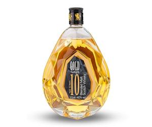 OSA Fine Spirits Gold 10 Diamond | 10 Year Old Blended Malt Scotch Whisky | 40% ABV | 70cl | Light & Fresh Flavours | Award-Winning Blended Scotch Whisky | Enjoy Neat & In Drinks - Ideal Whisky Gifts