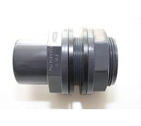 Osaga PVC-U Feed-Through 40 mm 50 x 40 x 1 3/4 Inch with Adhesive Sleeve and Male Thread/Pond Filter