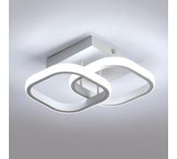 Osairous Ceiling Lights LED Modern, 24W Light Fixtures Ceiling 2550LM, Acrylic Chandeliers Ceiling Light 6500K Cool White for Bedroom Living Room Kitchen Bathroom Hallway Dia 29CM