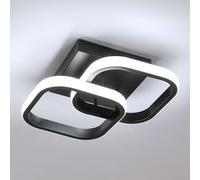 Osairous Ceiling Lights LED Modern, Acrylic Black Ceiling Light Square 22W 2550LM, Ceiling Lights Living Room 6500K Cool White Light for Bedroom Living Room Kitchen Bathroom Hallway, Dia 29cm