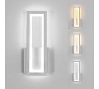 Osairous LED Indoor Wall Light, 16W 1800LM White Modern Acrylic Wall Light, 3000K/4500K/6500K for Bedroom, Living Room, Hallway, Staircase, 32 cm