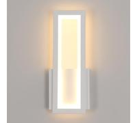 Osairous Modern Led Wall Light, 16W 2000LM Acrylic Led Indoor Wall Lamp, White Hallway Wall Lighting, Warm White 3000k for Bedrooms, Corridors, Living Rooms, Staircases, 32cm