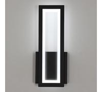 Osairous Wall Light Indoor LED, 16W 1800LM Modern Black Acrylic Wall Lamp, 6500K White Light Wall Light for Bedroom, Living Room, Hallway, Staircase, 32CM