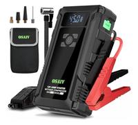 OSAIV 6-in-1 Jump Starter Power Pack with Air Compressor, 12V 3000A Portable Car Battery Booster and 150PSI Tyre Inflator for 8.5L Petrol/6.5L Diesel, 14800mAh Power Bank with LED Light and Jump Leads