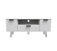 Osaka 2 Door 1 Drawer Wide Tv Unit In Grey Matt (Ready Assembled)