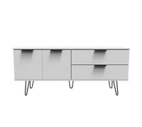 Osaka 2 Door 2 Drawer Sideboard In Grey Matt (Ready Assembled)