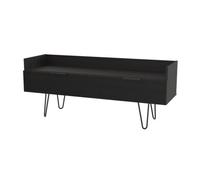 Osaka 2 Drawer Media Console Unit In Black Matt (Ready Assembled)