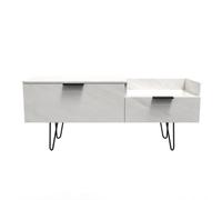Osaka 2 Drawer Media Console Unit In Marble (Ready Assembled)