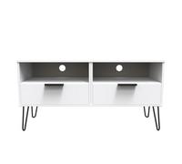 Osaka 2 Drawer Tv Unit In White Matt (Ready Assembled)