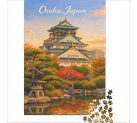 Osaka Castle Japan jigsaw puzzles for adults 1000 | cosy indoor activity for cold winter evenings at home to enjoy with a hot drink and your favourite people38x26cm
