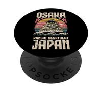 Osaka Castle Kansai Heartbeat Japan Retro Travel Souvenir PopSockets Adhesive PopGrip