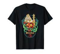 Osaka Cat Skull Octopus Takoyaki Japanese City Art Value Graphic T-Shirt