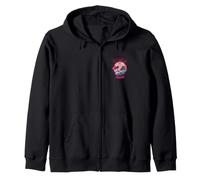 Osaka Japan Crane Castle Wave Cherry Blossom Graphic Design Zip Hoodie