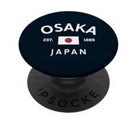 Osaka Japan Est. 1889 Japanese Flag Souvenir PopSockets Adhesive PopGrip