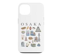 Osaka Japan Icons Cute Culture Travel Art Illustration Case for iPhone 13