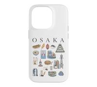 Osaka Japan Icons Cute Culture Travel Art Illustration Case for iPhone 14 Pro
