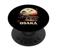 Osaka Japan Pagoda Retro Japanese Travel Souvenir PopSockets Adhesive PopGrip