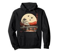 Osaka Japan Pagoda Retro Japanese Travel Souvenir Pullover Hoodie