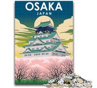 Osaka Japan Travel Jigsaw Puzzles for Adults Teenagers Jigsaws Puzzle, Stress Reliever Staycation Kill Time Enhance Love between Couples 1000pcs(26x38cm)