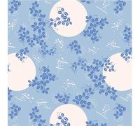 Osaka Moon Crafts of Tranquility by V&A - 100% Organic Cotton Prints 112cm Wide Digitally Printed Fabric for Crafting, Quilting, Dressmaking