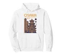 Osaka Night Skyline Pagoda Castle and Modern Towers Pullover Hoodie
