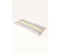Osaka Stripe Bench Cushion, 2 Seater 100% Cotton, 40 x 40cm, Washable Homescapes Green One Size