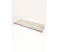 Osaka Stripe Bench Cushion, 3 Seater 100% Cotton, 40 x 40cm, Washable Homescapes Green One Size