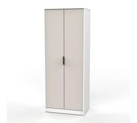 Osaka Tall Plain Wardrobe In Kashmir Matt & White Matt (Ready Assembled)