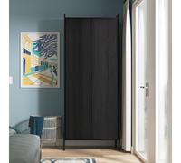 Osaka Wardrobe - 2 Door - Tall - Black Ash Fluted