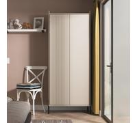 Osaka Wardrobe - 2 Door - Tall - Mushroom Matt Fluted