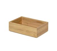 Compactor Bamboo Storage Box, Osaka Model, Rectangular, Dark Wood, 22.5 x 15 x H. 6.5 cm, RAN6964, BAMBOOO, X Large
