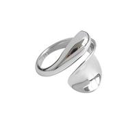 OSALAD 925 Sterling Silver Large Plain Snake Rizable Rings Women Luxury Gold Rock Punk Adjustable Statement Jewelry