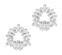 OSALADI 1 Pair Rhinestone Shoe Clips Decorative Shoe Charms for Women Attachables in Silver Hollow-out Design Suitable for Sandals and Daily Life