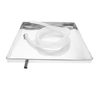 OSALADI 1 Set Air Conditioner Condensate Drain Pan, Unit Water Tray Stainless Steel Drip Pan Drain Pan Utility Iron Tray for Drain Catch Under Sink Mat