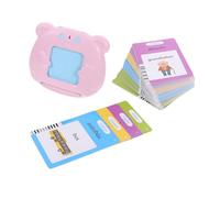 OSALADI 1 Set Audio Educational Machine Early Learning Language Device with Flash Cards for Speech Development Interactive Learning for Pink Spanish English