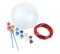 OSALADI 1 Set DIY Foam Globe Craft Kit for Educational Model for School Projects Fun Family Activity with Paint and Glitter