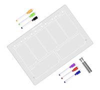 OSALADI 1 Set Transparent Acrylic Memo Board Set Multifunctional Desktop Organizer with Advertising Pins Whiteboard Markers Easy to Erase Home Supply for Notes Reminders
