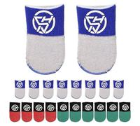 OSALADI 10 Pairs Breathable Gaming Finger Sleeves Night Glow -Color, Sweatproof Touchscreen Finger Guards for Mobile Game Controllers and Competitions