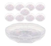 OSALADI 10 Pcs Eyelash Storage Organizer Box with Thickened Diamond-Cut Lid, Self-Adhesive Lash Holder Case for False Eyelash Extension Travel and Cosmetic Storage