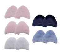 OSALADI 10 Pcs Fuzzy Bunny Ear DIY Crafting Charms for Hairband Making, Soft Rabbit Ear Accessories in White, Pink, Korean Pink, Denim Blue, and Black, Suitable for Hair Decoration