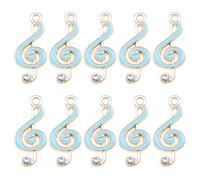 OSALADI 10 pcs Small Metal Music Notes Charms for DIY Jewelry Making Fashionable Music Symbol Pendants for Bracelets Necklaces and Earrings for Craft Projects