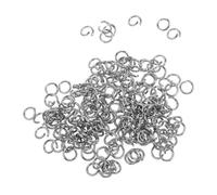 OSALADI 100 pcs Heavy Duty Stainless Steel Jump Rings for Jewelry Making and Keychain Crafting Open Connectors for DIY Repairs Versatile Silver Rings for Creative Projects